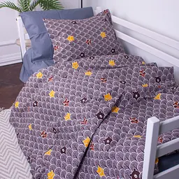 Комплект постільної білизни MirSon Kids Time 17-0526 Fabulous forest grey, дитячий - мініатюра 2
