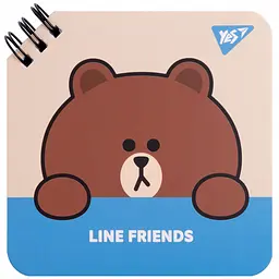 Блокнот Yes Line Friends Brown 11х11 см 80 аркушів без лініювання (151749)