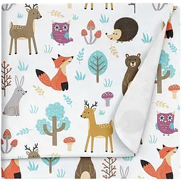 Пелюшки фланелеві Cosas Animals Mushrooms 100х120 см (FlannelDiapers_AnimalsMushrooms_100x120)