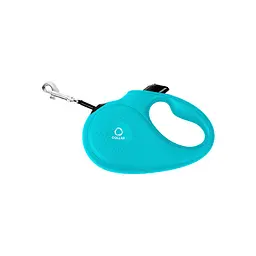 Повідець-рулетка Collar для собак, розмір S, 15 кг, 5 м, світловідбивна стрічка, блакитний - мініатюра 2
