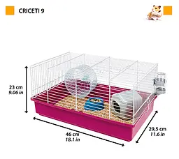 Клітка для гризунів Ferplast Criceti 9 червона 46x29.5x23 см 36486 - мініатюра 2