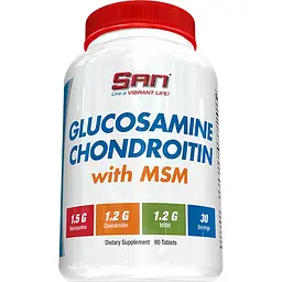Препарат для суглобів і зв'язок San Glucosamine and Chondroitin with MSM 90 таблеток
