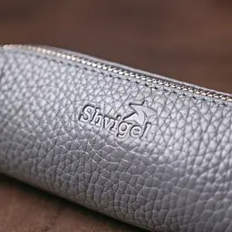 Модна шкіряна ключниця Shvigel 16543 сіра - мініатюра 8