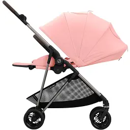 Коляска Cybex Melio Hibiscus Red з бампером рожева (522002655) - мініатюра 6