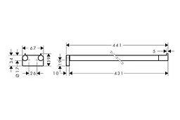 Тримач для рушників Hansgrohe AddStoris S chrome 41787000 - мініатюра 4