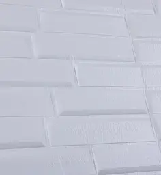 Самоклеюча декоративна 3D панель 3D Loft біла кладка 700x770x6мм - мініатюра 4