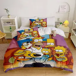 комплект постільної білизни 3D The Simpsons мікросатин полуторний 150×215 см 70×70 см