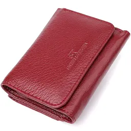Компактний гаманець зручного формату із натуральної шкіри ST Leather 23077 бордовий - мініатюра 1