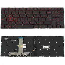 Клавіатура для ноутбука LENOVO (Legion: Y540-15) rus, black, без фрейму, підсвічування клавіш RED (ОРИГІНАЛ)
