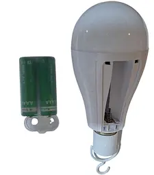 Лампа акумул.LED Emergency 2*18650 A80 20W 6000К Е27 (20185) без гарантії,перевірено TM LUMANO