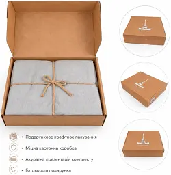 Постільна білизна Love You Варена бавовна сірий євро (ly62035) - мініатюра 6