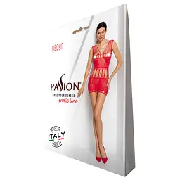 Бодістокінг мінісукня з метеликами Passion BS090 One Size red - мініатюра 6