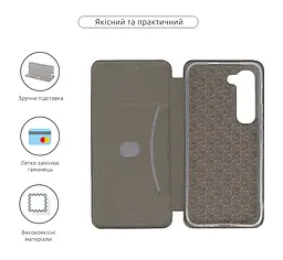 Чехол-книжка для Infinix Hot 60 Pro 4G, G-Case, черный, кожаный чехол-книжка из экокожи (PU) и TPU, с магнитом, с подставкой и вместительным кардхолдером, противоударный, защита всего корпуса, ArmorStandart (ARM88692) - мініатюра 3