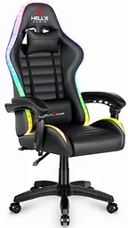 Комп'ютерне крісло Hell's HC-1003 LED RGB Black - мініатюра 4