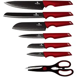 Набір ножів 7 предметів Berlinger Haus Metallic Line Burgundy Edition (BH-2599)