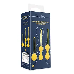 Набір вагінальних кульок Loveline Kegel Ball Exercise Set 3 шт (жовтий) - мініатюра 2