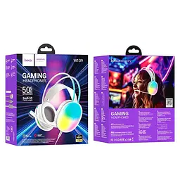 Навушники Hoco rich gaming headphones W109 RGB AUX+USB, 2m - мініатюра 2