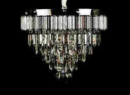 Люстра кришталева LED Splendid Ray L4027/500/6+1, 7 ламп, хром/білий, метал, сучасний стиль - мініатюра 2
