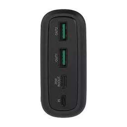 Павербанк Rixus 30000 mAh RXPB38B 22.5W Fast Charg 3 порти USB + Type-C швидка зарядка Power Bank - мініатюра 3