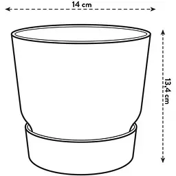 Вазон Elho Greenville Round, 14 см, графіт (493080) - мініатюра 9