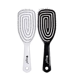 Щітка для волосся масажна Salon Professional продувна спіральна, біла - мініатюра 5
