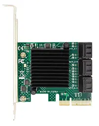 Контролер Frime PCI-E x4 to 6 x Sata III, ASM1062+ASM1092 (ECF-PCIEto6SATAIII001.LP)