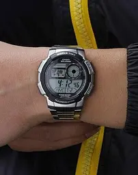 Стильні електронні годинники чоловічі наручні японські Оригінал Casio Collection AE-1000WD-1AVEF - мініатюра 5