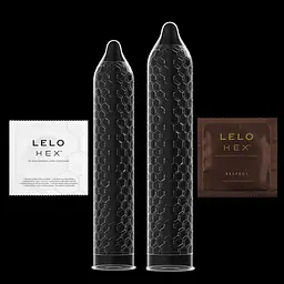 Надтонкі презервати великого розміру Lelo Hex - мініатюра 3