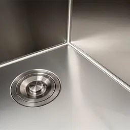 Кухонна мийка 78x48 нержавійка на дві чаші Platinum Handmade (круглий сифон, 3.0/0.8), Нержавіюча сталь - мініатюра 5
