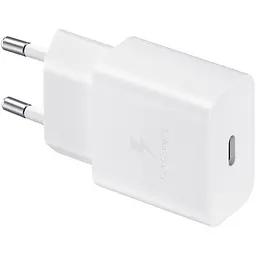 Мережевий зарядний пристрій Samsung EP-T1510X White, 1хUSB Type-C, 15W + кабель USB Type-C (EP-T1510XWEGEU) - мініатюра 2