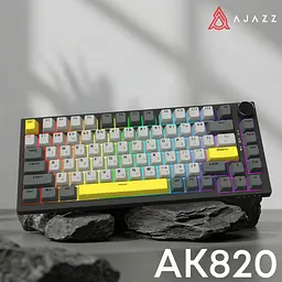 Клавіатура Ajazz AK820 Sea Salt Switch RGB USB-C UA Black (AK820-SS-BGY) - мініатюра 6