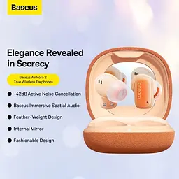 Бездротові навушники Baseus AirNora 2 True Wireless Earphones Gradient Orange (NGTW320207) - мініатюра 4