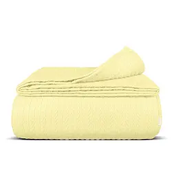 Плед-покривало Cosas Marmalade Knitted Braid косичка 160х230 см шафран (Blanket_21Marmalade_KnittedBraid_160x230)