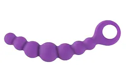 Анальний стимулятор Alive Bubble Chain, 21х3 см, фіолетовий