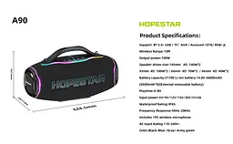 Портативна Bluetooth-колонка Hopestar A90 with one UHF microphone Gray - мініатюра 3