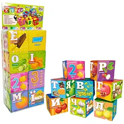Набір м'яких розвиваючих кубиків 4FUN Game Club 10950 Різнокольоровий (6945717412118)