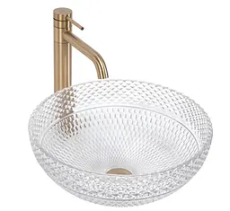Умивальник Rea Sue накладний 40x40 см transparent REA-U4702
