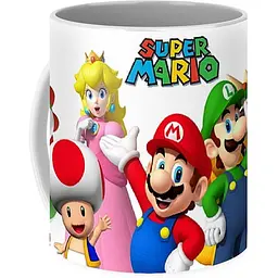 Кухоль GeekLand Super Mario Bros Луїджі, Йоші, Піч Games SM 02.07 330 мл білий - мініатюра 2