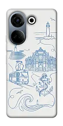 TPU чохол Demsky Southern pearl для TECNO Camon 20 Pro (CK7n)