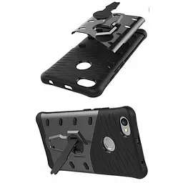 Чохол-накладка Toto TPU+PC 360 degrees kickstand armor Xiaomi Redmi Note 5A Black - мініатюра 2