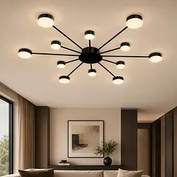 Світлодіодна люстра стельова Artlight 6473/12 з круглими плафонами, 74 Вт