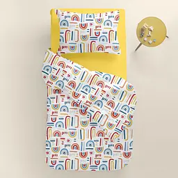 Дитяча постільна білизна в ліжечко RAINBOWS CS2, червоний (RainbowAbstract_Summer110x160_140) - мініатюра 2