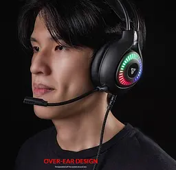 Ігрові навушники Fantech Orbit HG-25 7.1 RGB Black з мікрофоном - мініатюра 6