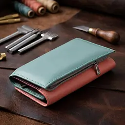 Красивий жіночий шкіряний гаманець у три складання ST Leather 19441 різнокольоровий - мініатюра 3