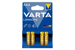 Батарейка 4103 LR03 LONG LIFE alkaline 4 шт. на блістері Varta