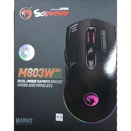 Комп'ютерна миша Marvo M803W BK 500mAh RGB підсвічування 6 кнопок 2.4G Type-C бездротова ігрова чорна - мініатюра 5