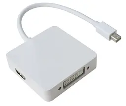 Перехідник mini DisplayPort M --> HDMI/DisplayPort/DVI (24+5), FHD 1080p, кабель 0.2 м - мініатюра 2