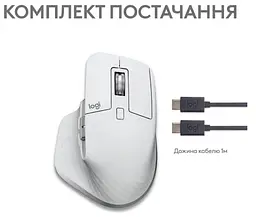 Комп'ютерна миша Logitech MX Master 3S For Mac Performance Wireless Pale Grey 910-006572 teh0022085 - мініатюра 5
