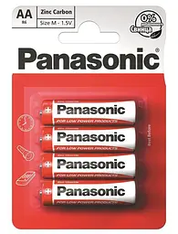 Батарейка сольова Panasonic Red Zinc R6RZ/4BP, AA 4 шт.