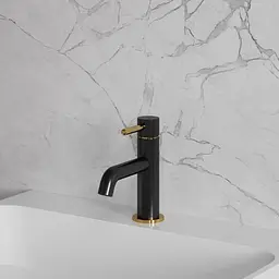 Змішувач для раковини Omnires Y black/gold (Y1210NBLGL) - мініатюра 3